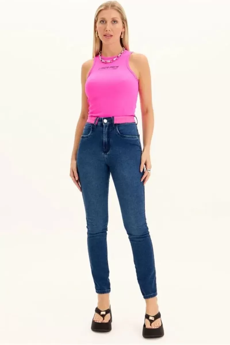 LANÇA PERFUME - Skinny Jeans With High Waist And Differentiated Waistband Launches Perfume - 7879