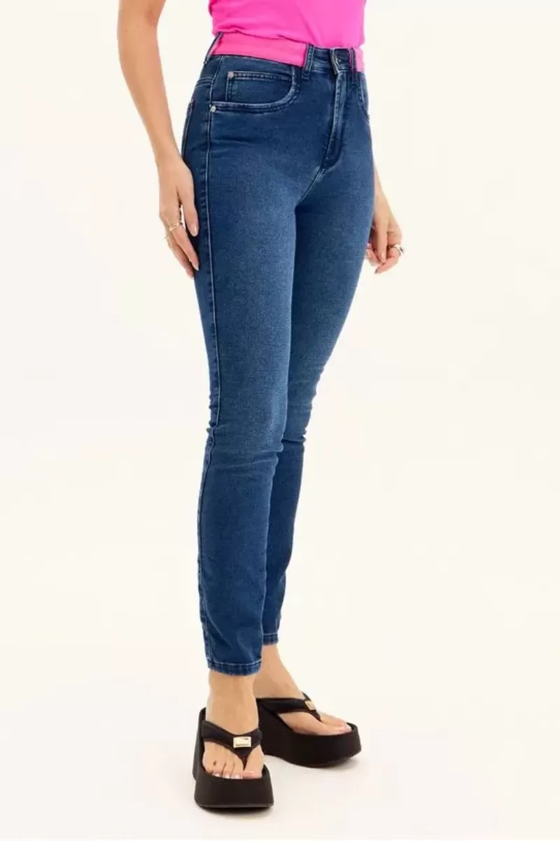 LANÇA PERFUME - Skinny Jeans With High Waist And Differentiated Waistband Launches Perfume - 7879 LANÇA PERFUME - Skinny Jeans With High Waist And Differentiated Waistband Launches Perfume - 7879