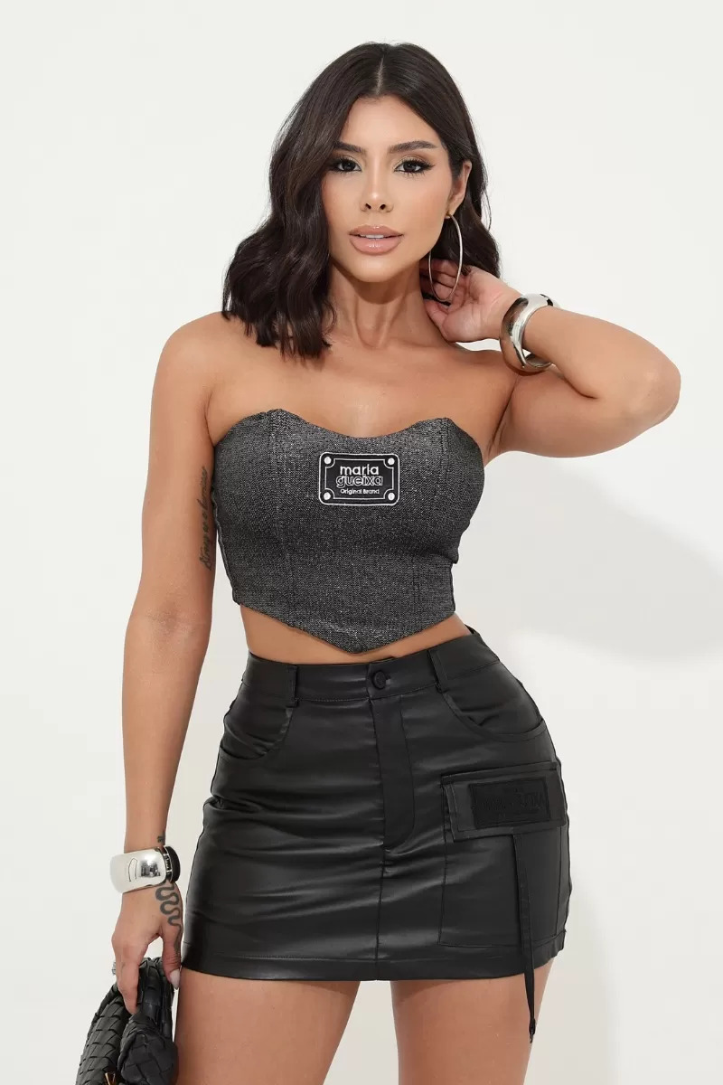 Maria Gueixa - CROPPED CORSET MARIA GUEIXA METALLIC SUMMER 25 - 12148 Maria Gueixa - CROPPED CORSET MARIA GUEIXA METALLIC SUMMER 25 - 12148