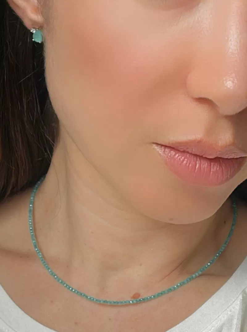 Mikabe - Colar Micro Zircônia Cor Turmalina 2mm - MK2005