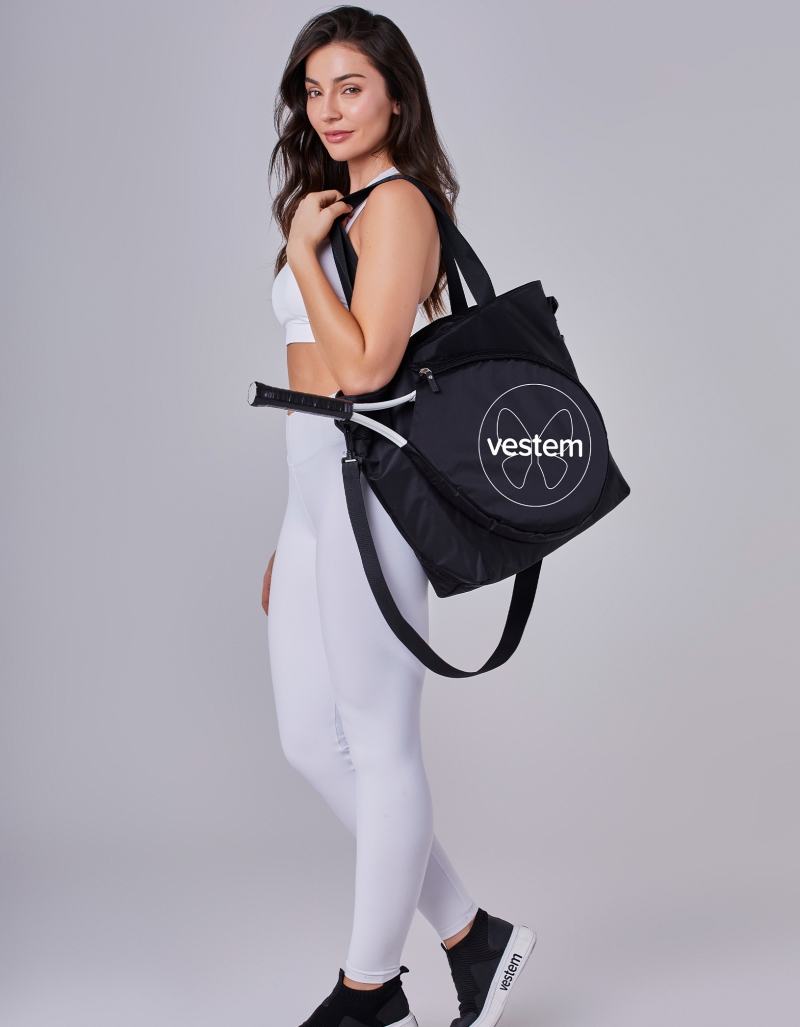Vestem - Black Beach Tennis Hand Bag - BOL64.C0002 Vestem - Black Beach Tennis Hand Bag - BOL64.C0002