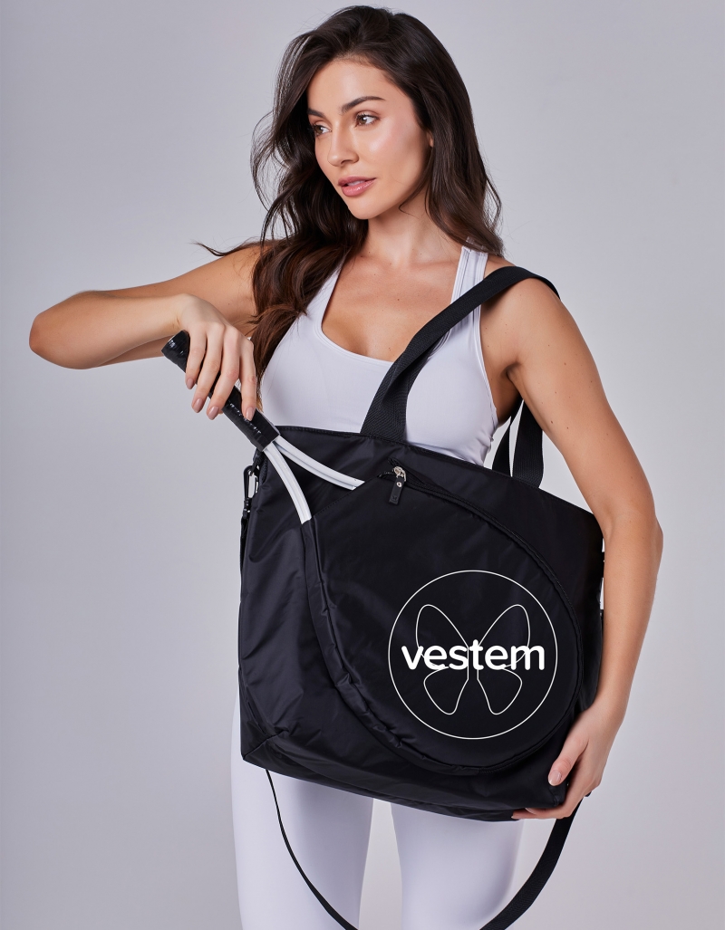 Vestem - Black Beach Tennis Hand Bag - BOL64.C0002 Vestem - Black Beach Tennis Hand Bag - BOL64.C0002