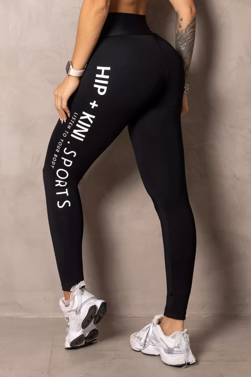 Hipkini - Summer Glow Black Leggings with Wrap Waistband - 33330912