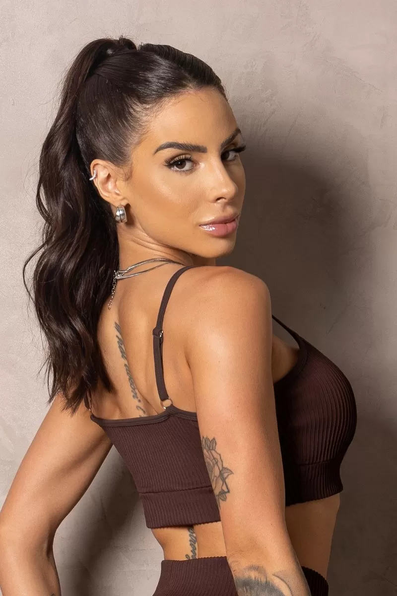 Hipkini - Summer Glow Coffee Top with Thin Straps - 33330916 Hipkini - Summer Glow Coffee Top with Thin Straps - 33330916