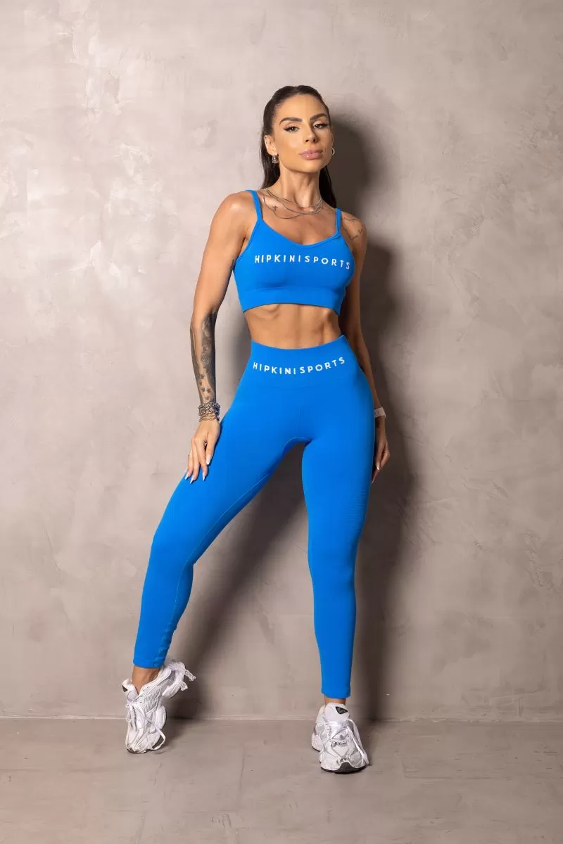 Hipkini - Turquoise Blue Summer Glow Seamless Top - 33331073