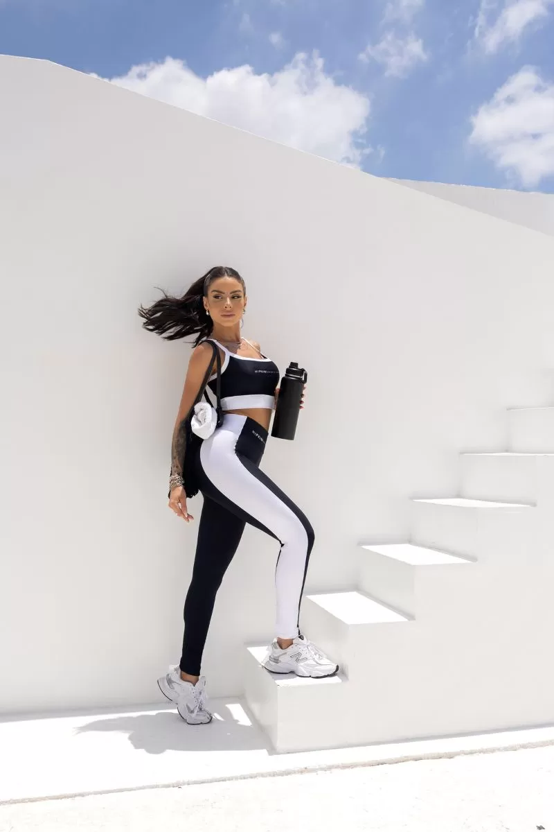 Hipkini - Summer Glow Black Leggings with Silk - 33330876