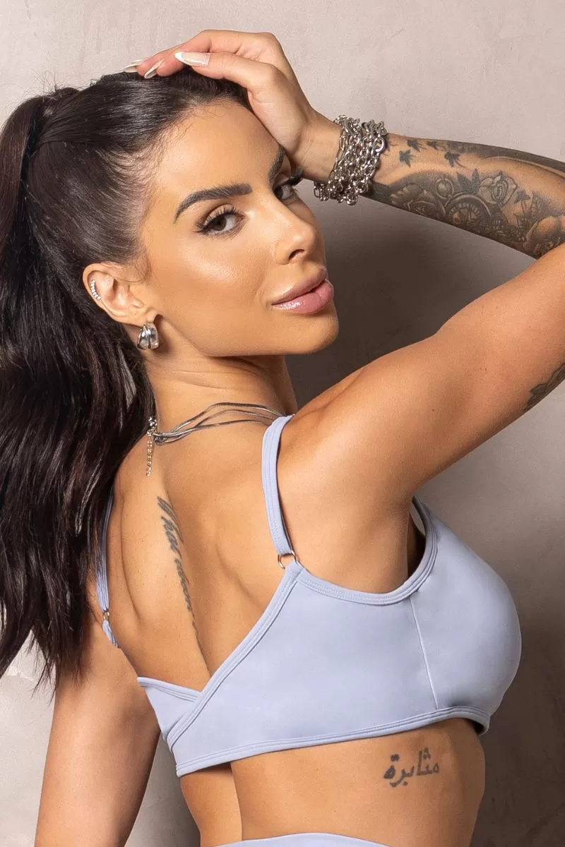 Hipkini - Summer Glow Baby Blue Top with Silk - 33330924 Hipkini - Summer Glow Baby Blue Top with Silk - 33330924