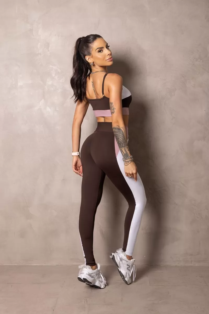 Hipkini - Summer Glow Coffee Legging with Silk - 33330922