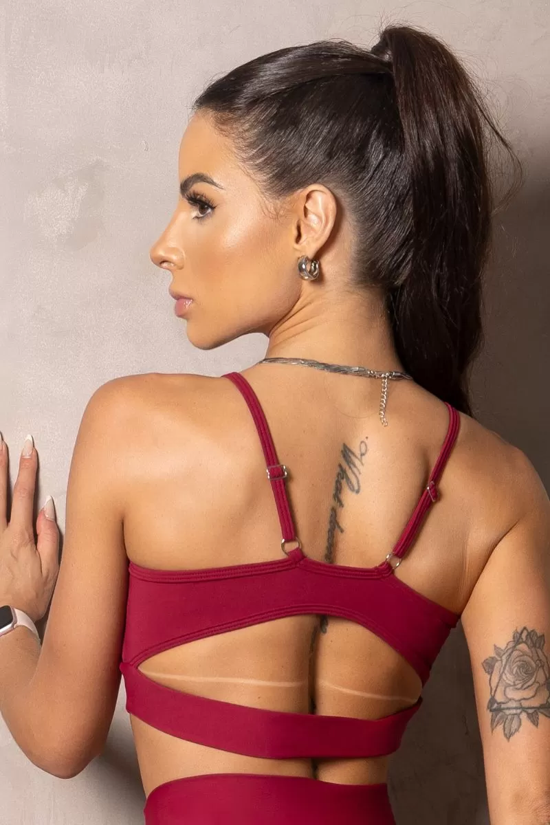Hipkini - Top Summer Glow Merlot Wine with silk - 33330928 Hipkini - Top Summer Glow Merlot Wine with silk - 33330928