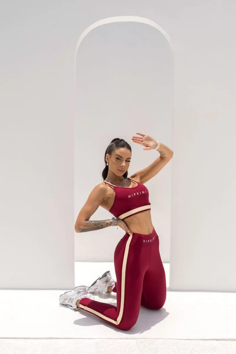 Hipkini - Summer Glow Merlot Wine Leggings with Silk - 33330932 Hipkini - Summer Glow Merlot Wine Leggings with Silk - 33330932