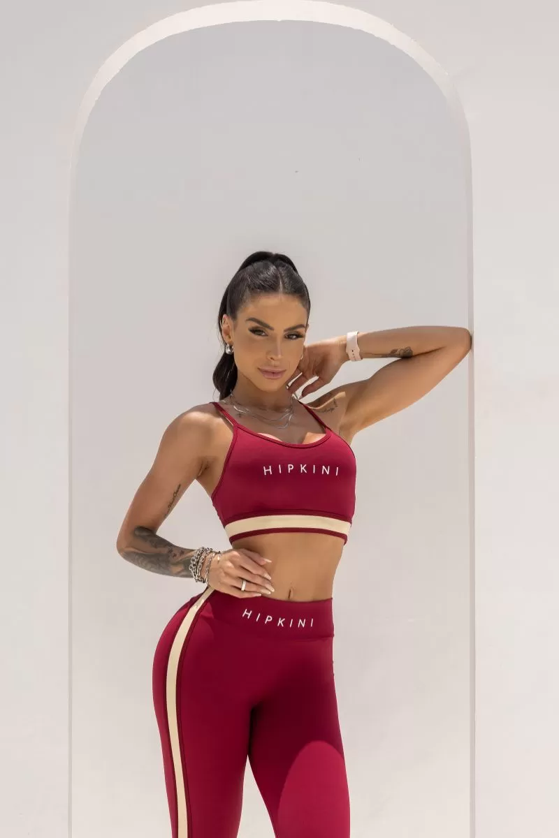 Hipkini - Summer Glow Merlot Wine Leggings with Silk - 33330932 Hipkini - Summer Glow Merlot Wine Leggings with Silk - 33330932
