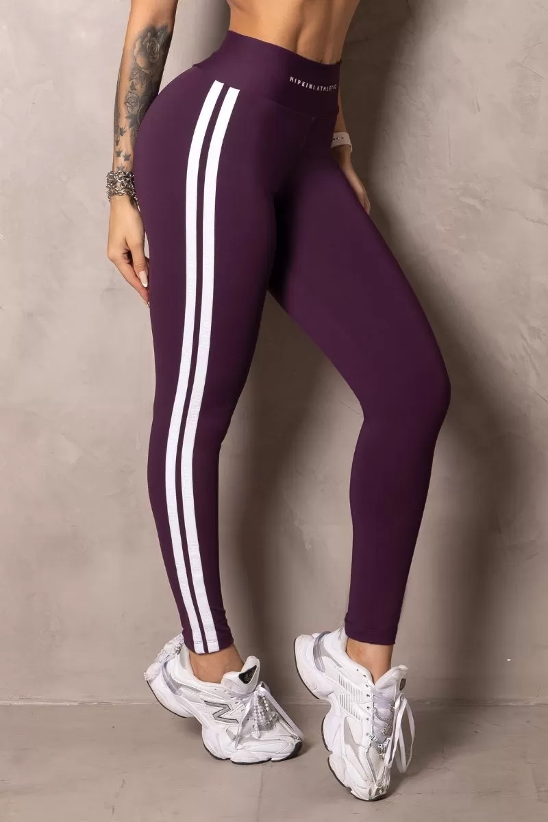 Hipkini - Summer Glow Grape Striped Leggings - 33330940