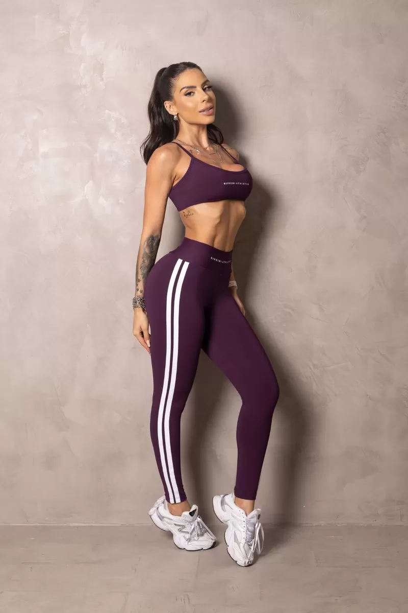 Hipkini - Summer Glow Grape Striped Leggings - 33330940