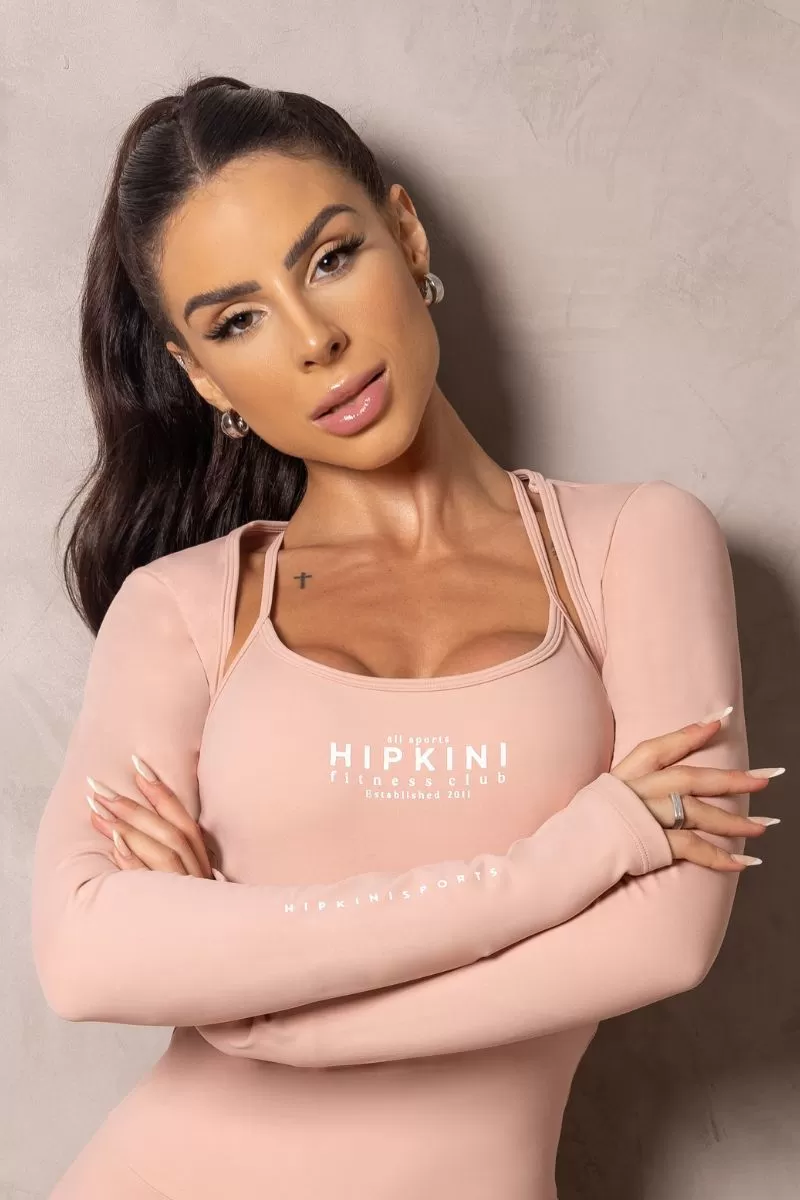 Hipkini - Summer Glow Nude Long Sleeve Blouse - 33330985