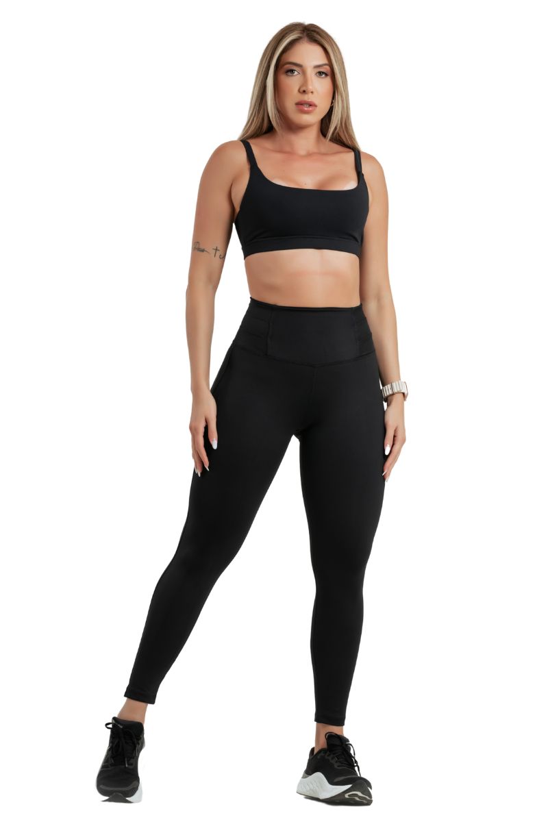 Garotafit - Black Slick Pants - FUS481A