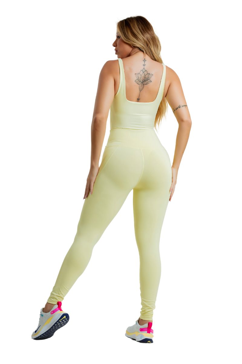 Garotafit - Candy Yellow Dizzy Bodysuit - BOD85JC Garotafit - Candy Yellow Dizzy Bodysuit - BOD85JC