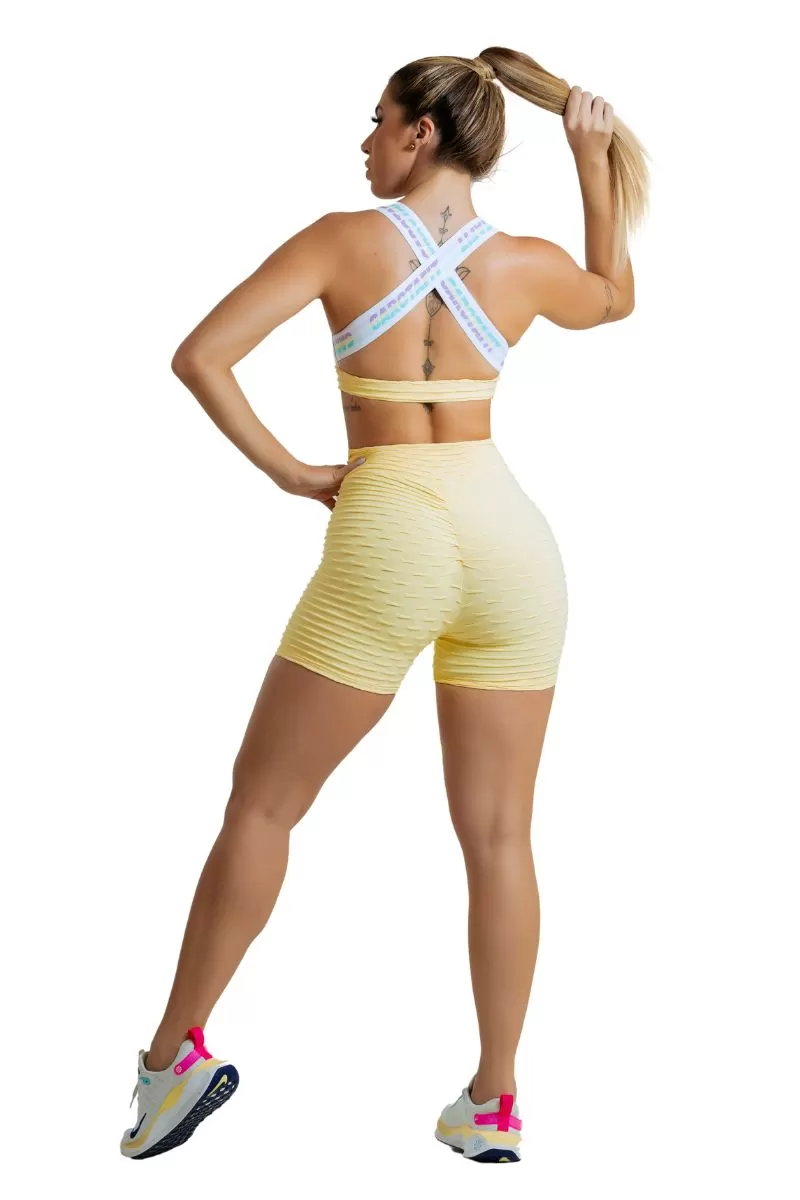 Garotafit - Yellow Candy Shorts Set - SCJ133JEBCC