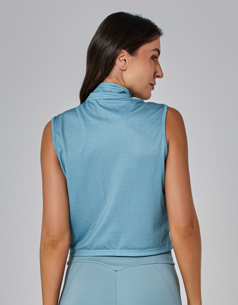 Vestem - Vest Dry Fit Movement Azul Mirante - COL13.I25.C0390 Vestem - Vest Dry Fit Movement Azul Mirante - COL13.I25.C0390