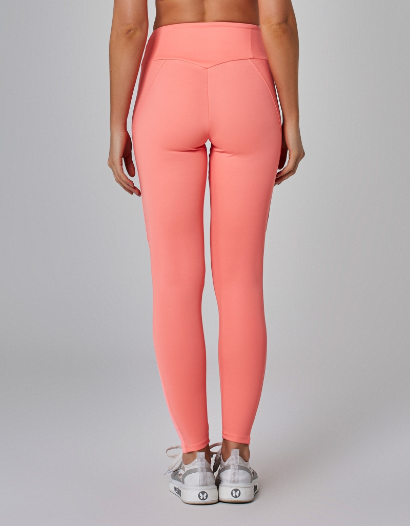 Vestem - Movement Orange Camellia Pocket Leggings - FS1472.I25.C0527 Vestem - Movement Orange Camellia Pocket Leggings - FS1472.I25.C0527