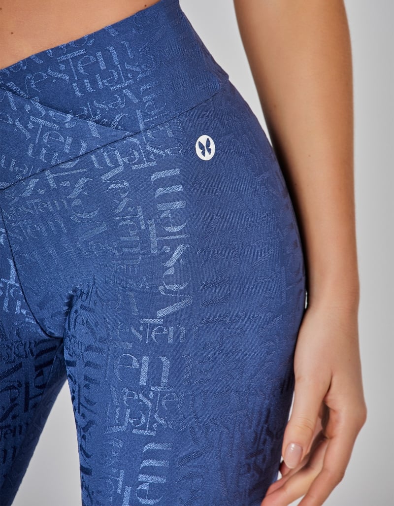 Vestem - Winner Blue Jeans Wrap-Around Waistband Leggings - FS1479.I25.C0257 Vestem - Winner Blue Jeans Wrap-Around Waistband Leggings - FS1479.I25.C0257