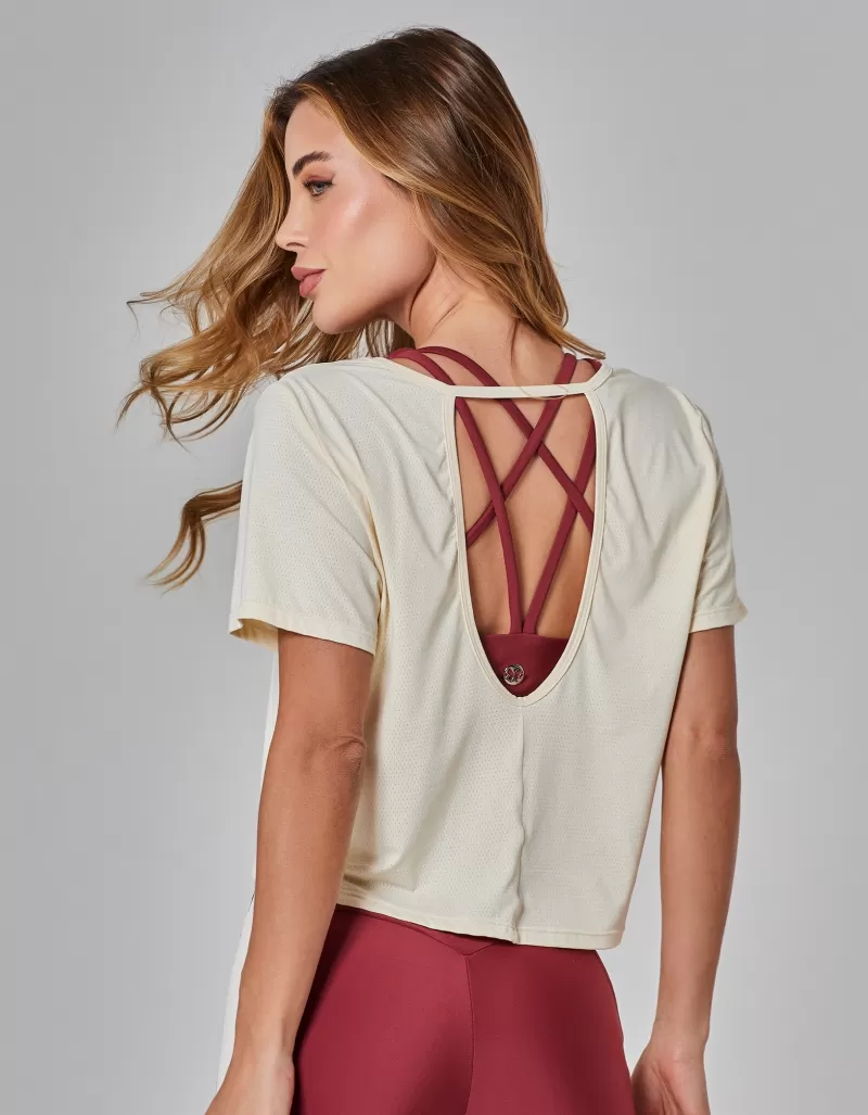 Vestem - Dry Fitconnect Short Sleeve Shirt Off White and Ecru - BMC774.I25.C0140