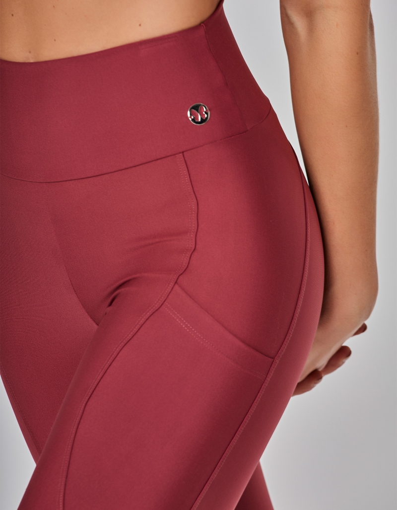 Vestem - Adrenaline Red Focus Pocket Leggings - FS1455.I25.C0510 Vestem - Adrenaline Red Focus Pocket Leggings - FS1455.I25.C0510