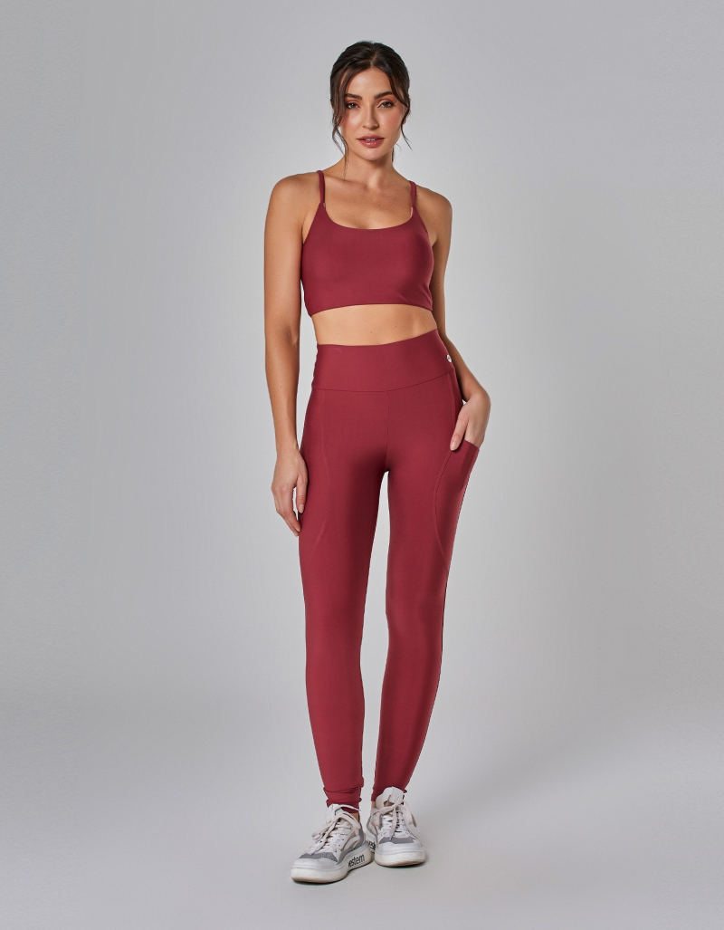 Vestem - Adrenaline Red Focus Pocket Leggings - FS1455.I25.C0510 Vestem - Adrenaline Red Focus Pocket Leggings - FS1455.I25.C0510