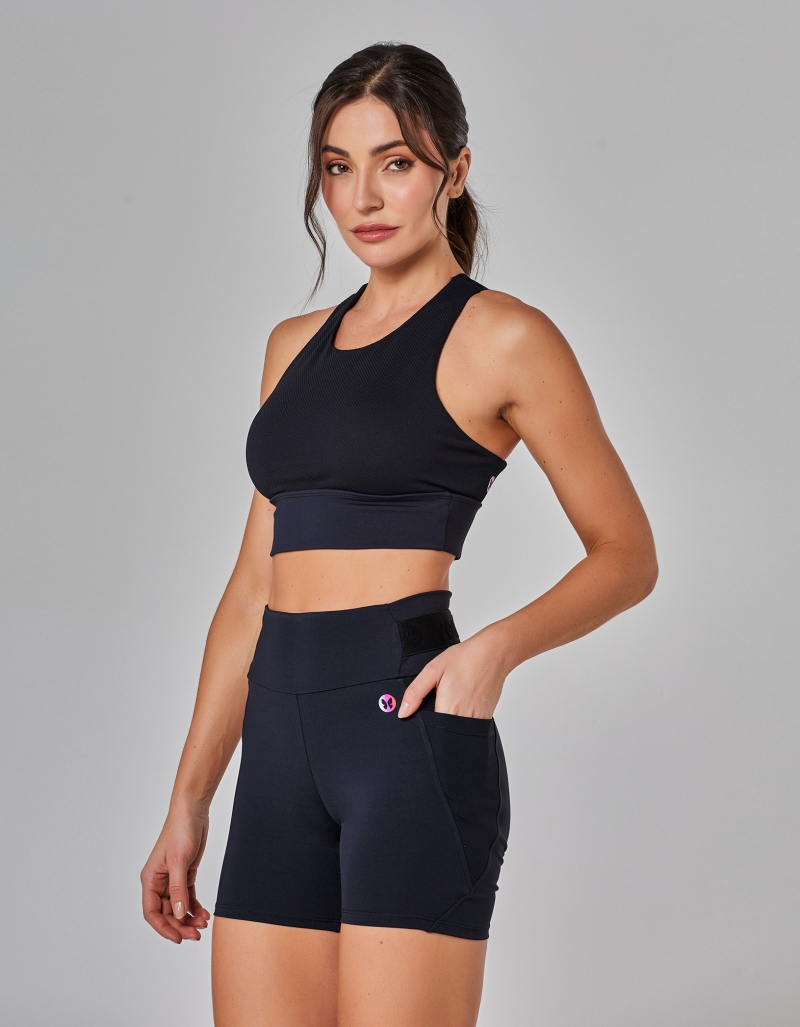 Vestem - Nexus Black Pocket Shorts - SH678.I25.C0002 Vestem - Nexus Black Pocket Shorts - SH678.I25.C0002