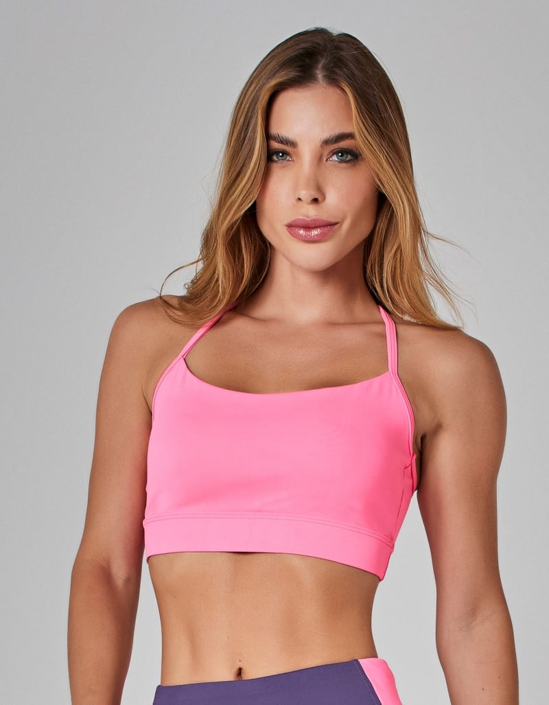 Vestem - Aurora Pink Cosmic Thin Strap Top - TOP1072.I25.C0526