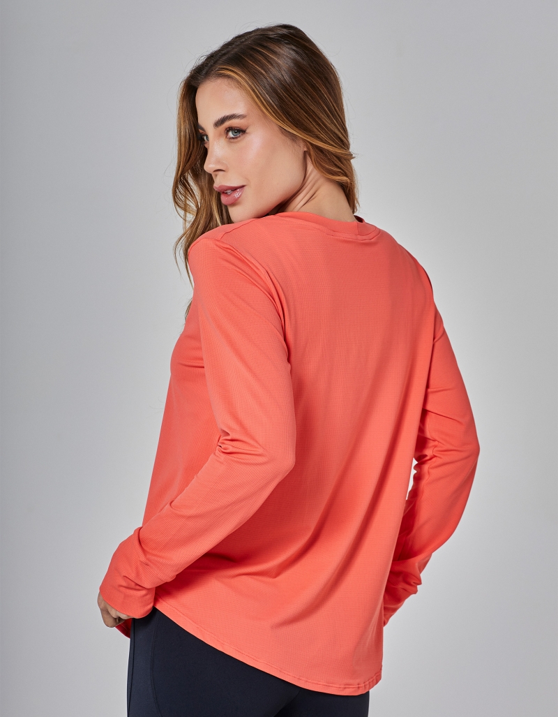 Vestem - Dry Fit Air Long Sleeve Shirt Orange Camelia - BML473.I25.C0527 Vestem - Dry Fit Air Long Sleeve Shirt Orange Camelia - BML473.I25.C0527
