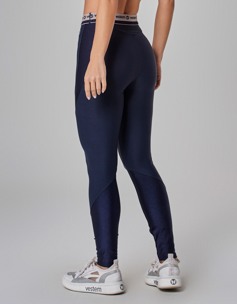 Vestem - Leggings with Elastic Waistband Bounce Navy Blue Dark - FS1463.I25.C0173 Vestem - Leggings with Elastic Waistband Bounce Navy Blue Dark - FS1463.I25.C0173