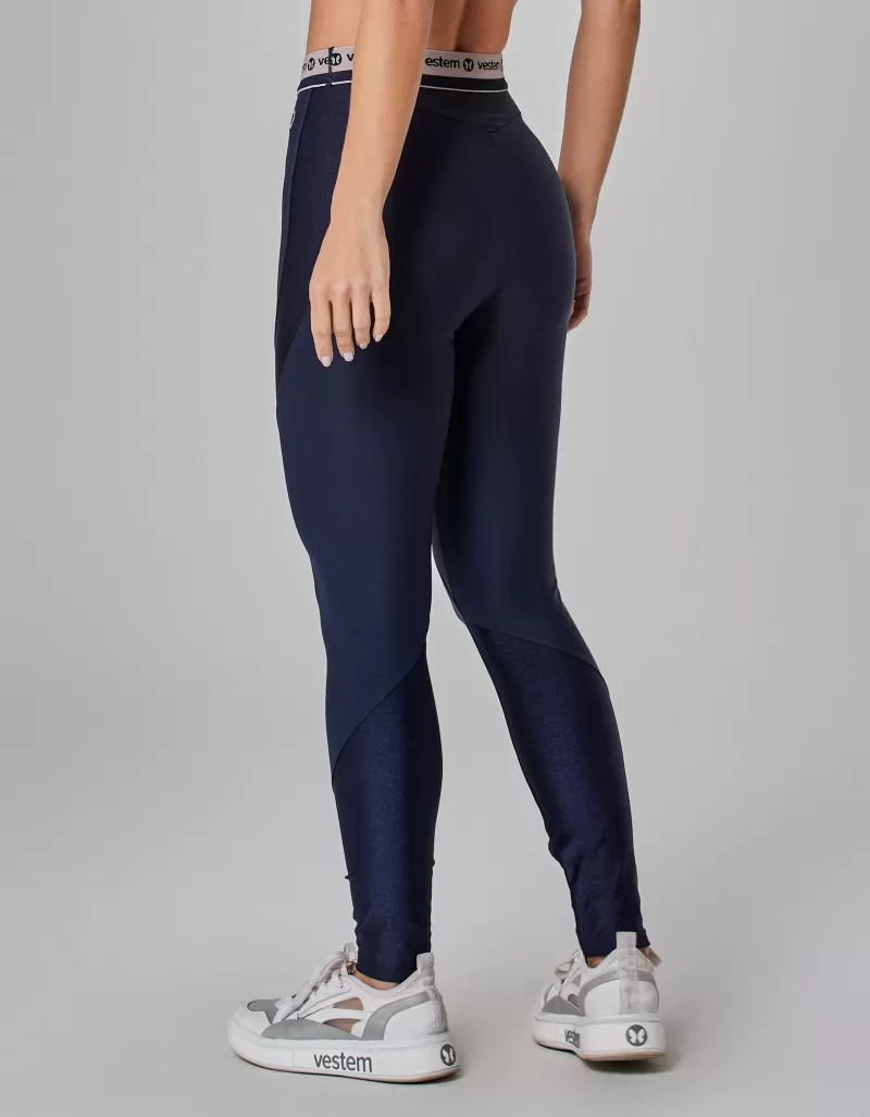 Vestem - Leggings with Elastic Waistband Bounce Navy Blue Dark - FS1463.I25.C0173