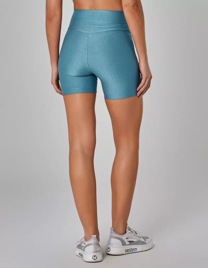 Vestem - Mirante Blue Tulip Flat Belly Shorts - SH679.I25.C0390