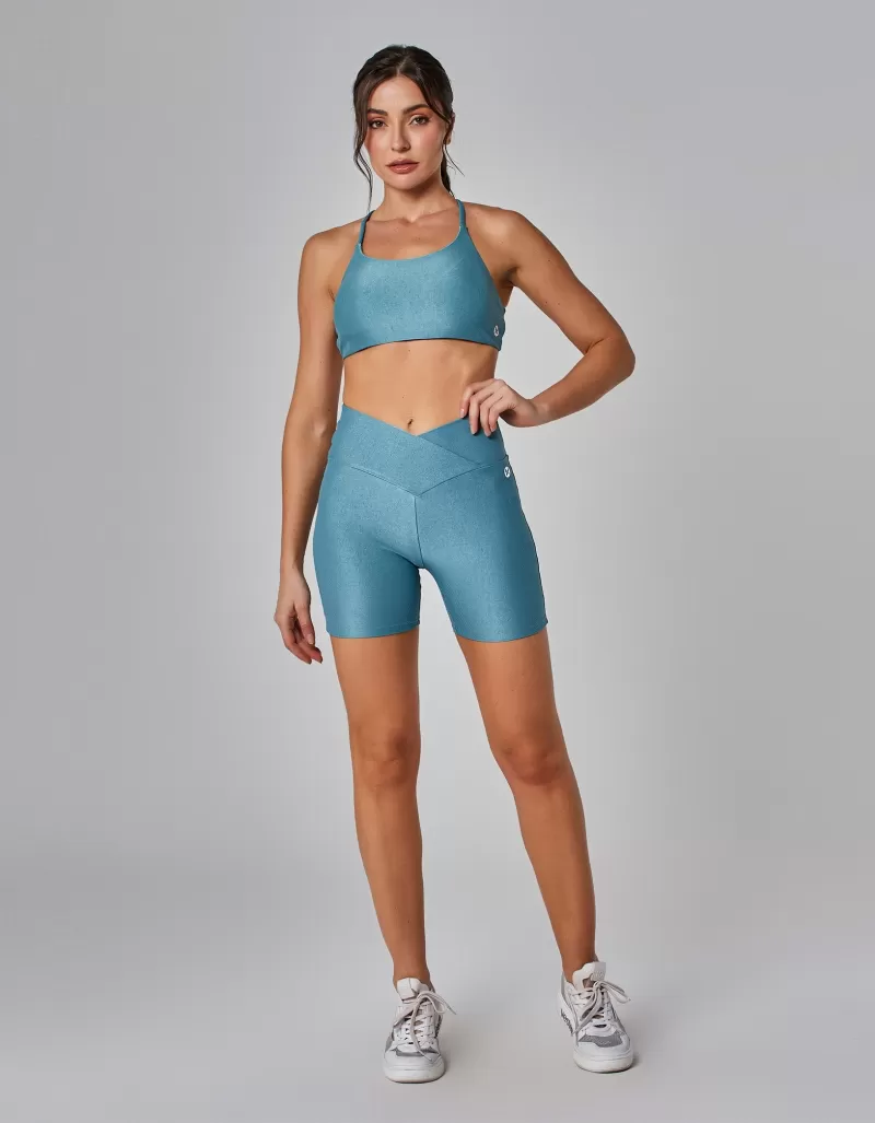 Vestem - Mirante Blue Tulip Flat Belly Shorts - SH679.I25.C0390