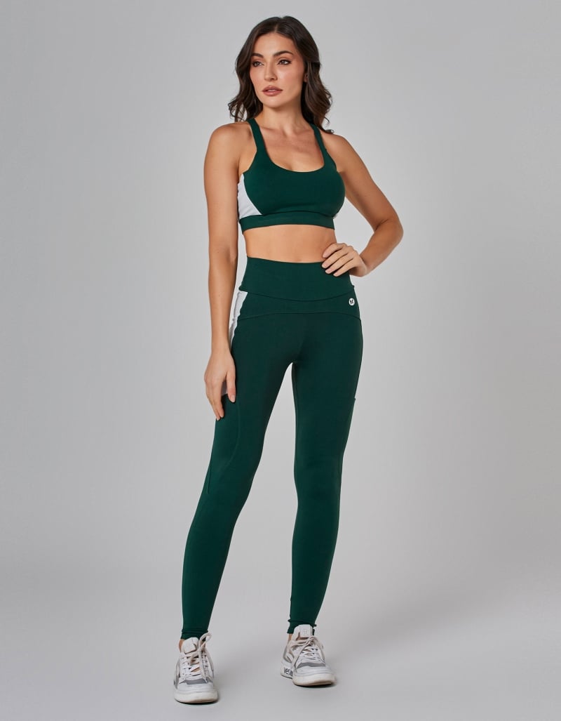 Vestem - Bicolor Ritmo Verde Eden leggings - FS1481.I25.C0512 Vestem - Bicolor Ritmo Verde Eden leggings - FS1481.I25.C0512