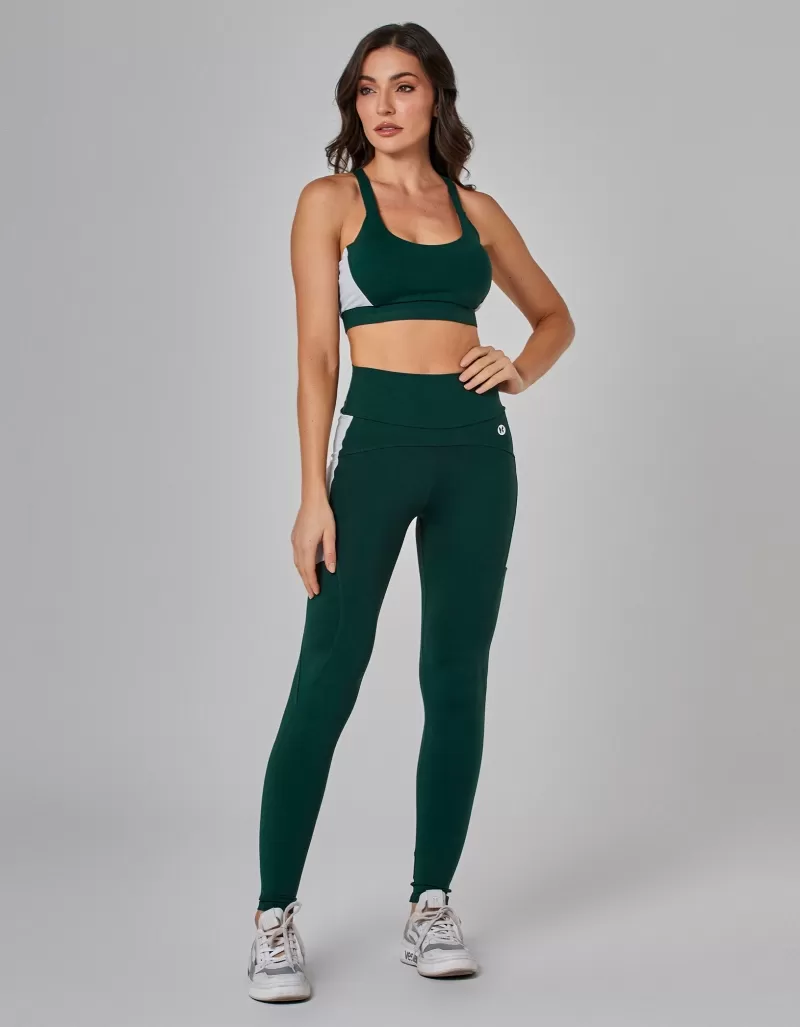 Vestem - Bicolor Ritmo Verde Eden leggings - FS1481.I25.C0512