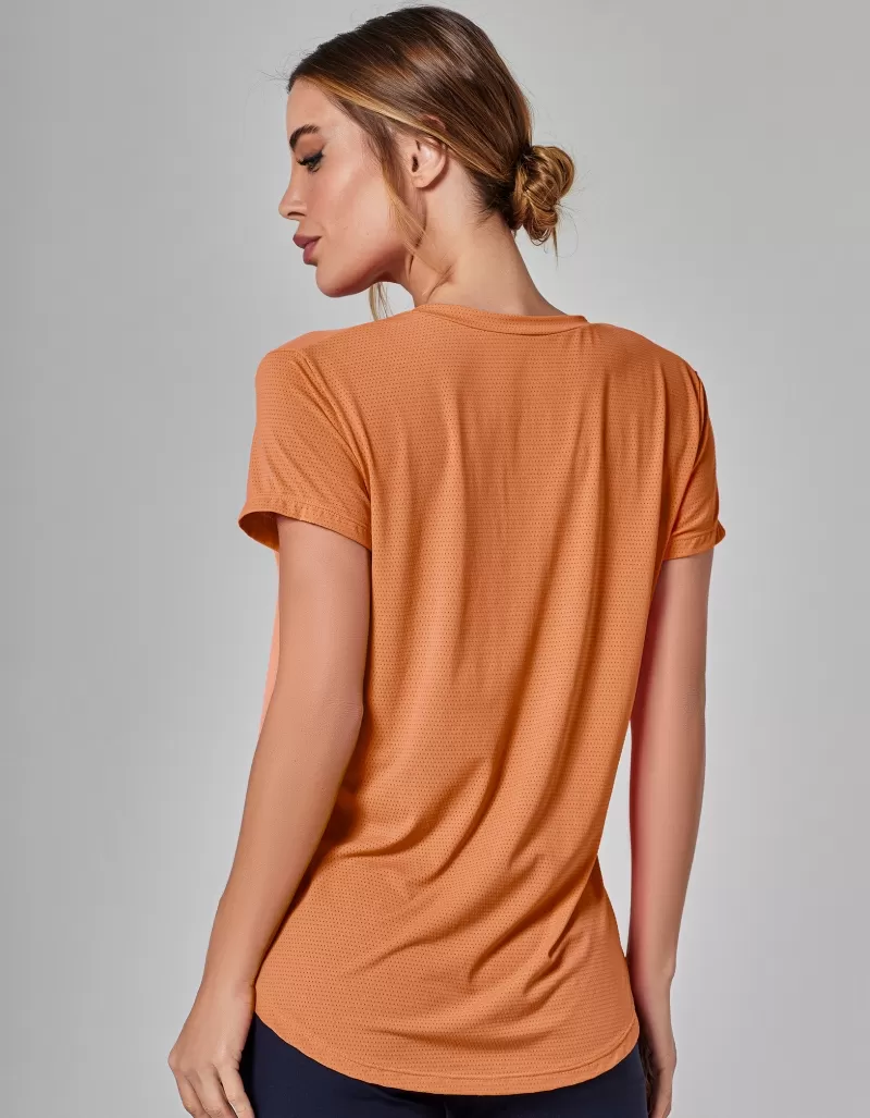 Vestem - Janice Dry Fit Short Sleeve Shirt Cognac Brown - BMC31.ESS.C0552