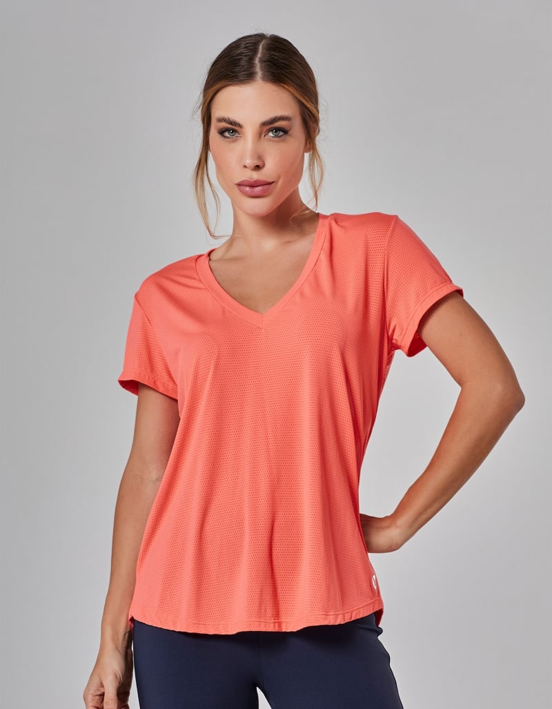 Vestem - Dry Fit Janice Short Sleeve Shirt Orange Camelia - BMC31.ESS.C0527