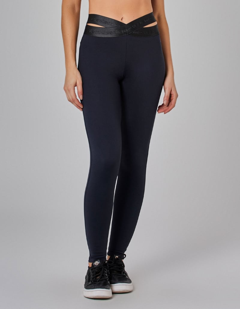 Vestem - Black Core Wrap-Around Waistband Leggings - FS1457.I25.C0002