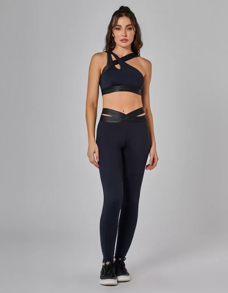 Vestem - Black Core Wrap-Around Waistband Leggings - FS1457.I25.C0002
