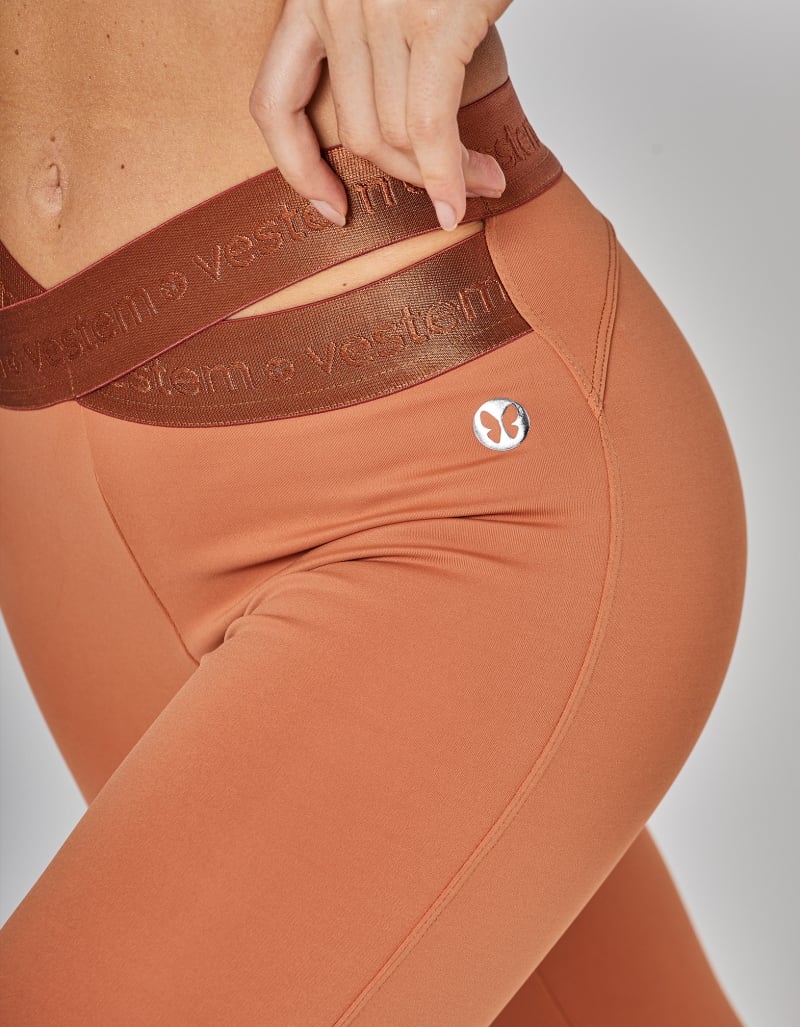 Vestem - Legging Legging Wrap Around Waistband Core Brown Cognac - FS1457.I25.C0552 Vestem - Legging Legging Wrap Around Waistband Core Brown Cognac - FS1457.I25.C0552
