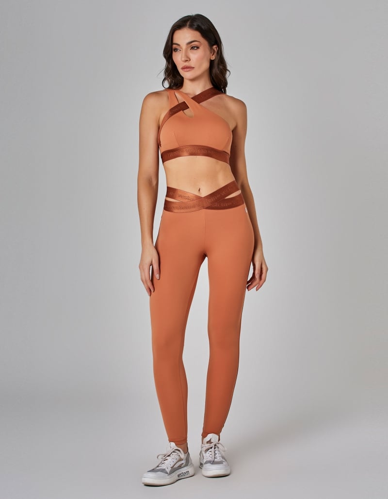 Vestem - Legging Legging Wrap Around Waistband Core Brown Cognac - FS1457.I25.C0552 Vestem - Legging Legging Wrap Around Waistband Core Brown Cognac - FS1457.I25.C0552