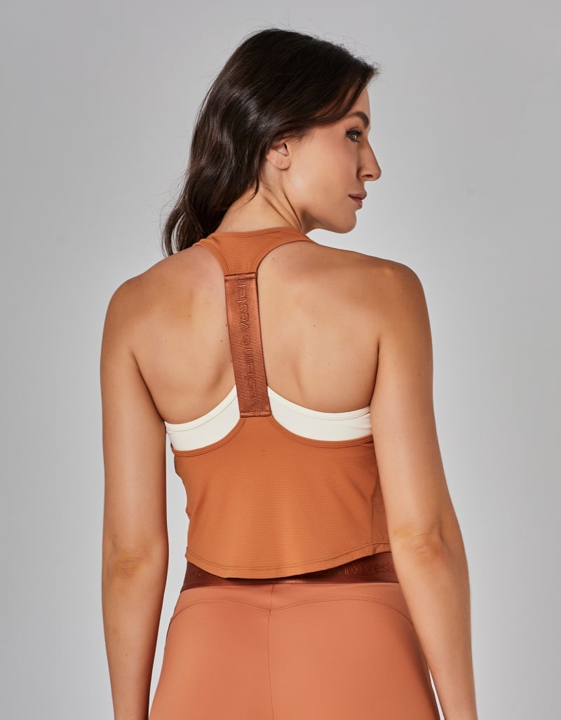 Vestem - Dry Fit Prime Tank Shirt Cognac Brown - REG793.I25.C0552 Vestem - Dry Fit Prime Tank Shirt Cognac Brown - REG793.I25.C0552