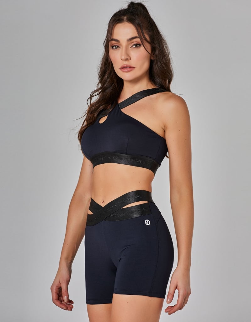 Vestem - Core Black Wrap Waist Shorts - SH653.I25.C0002 Vestem - Core Black Wrap Waist Shorts - SH653.I25.C0002