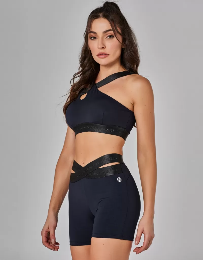 Vestem - Core Black Wrap Waist Shorts - SH653.I25.C0002