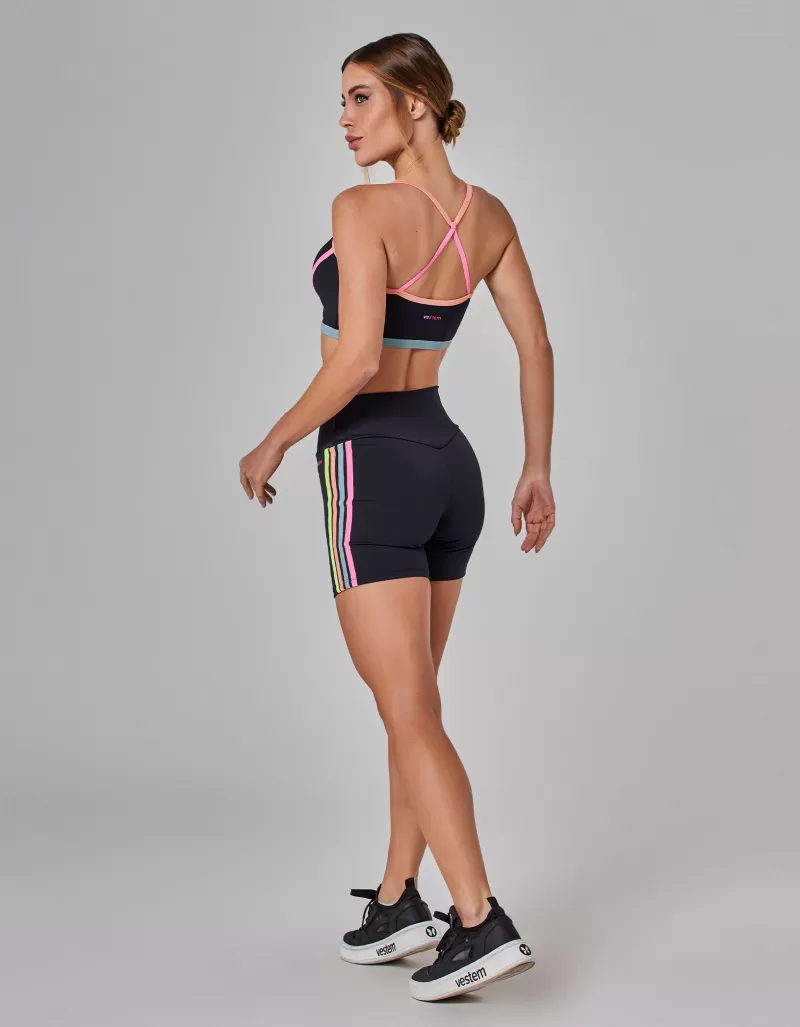 Vestem - Black Aviator Shorts - SH680.I25.C0002