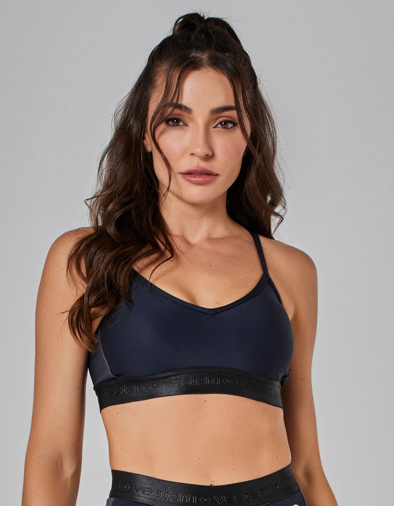 Vestem - Prime Carbox Medium Support Top in Black - TOP1106.I25.C0562 Vestem - Prime Carbox Medium Support Top in Black - TOP1106.I25.C0562