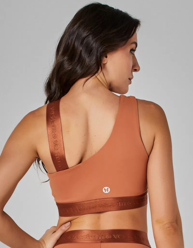 Vestem - Medium Support Core Top in Cognac Brown - TOP1141.I25.C0552