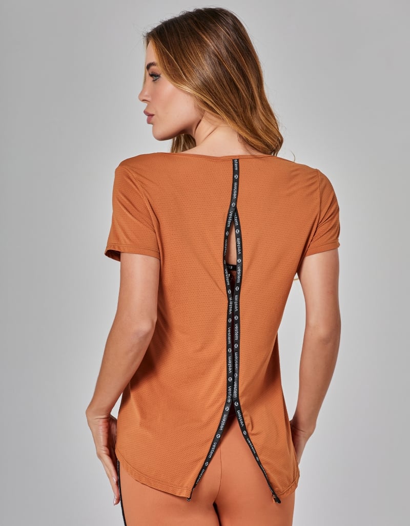 Vestem - Hype Dry Fit Short Sleeve Shirt Cognac Brown - BMC778.I25.C0552 Vestem - Hype Dry Fit Short Sleeve Shirt Cognac Brown - BMC778.I25.C0552