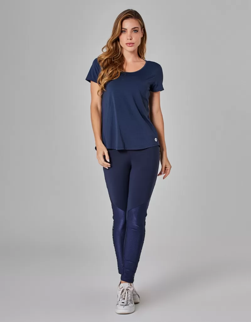 Vestem - Hype Navy Blue Dry Fit Short Sleeve Shirt - BMC778.I25.C0173